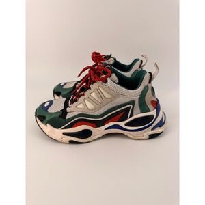 Sandro Paris Astro 1 Multi-Color Chunky Sneakers Womens 5.5 Green Blue Red Mesh